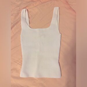 Aritzia Babaton Sculpt Knit Tank White XXS